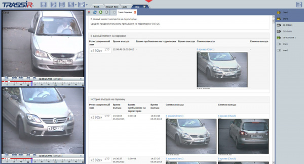 Модуль контроля транспортных средств на парковке TRASSIR Parking